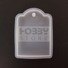   Professzionális szilikon öntőforma-átlátszó-címke 6,8 x 9 x 1,2 cm (5 db/csomag)