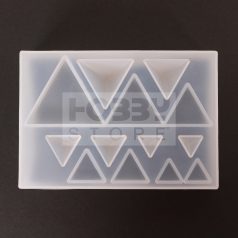  Professzionális szilikon öntőforma-átlátszó-vegyes háromszög-6,4 x 9 x 2,2 cm (5 db/csomag)