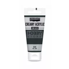   Pentart selyemfényű krémes akrilfesték-fekete 200 ml 39002