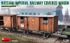 MiniArt Russian Imperial Railway Covered Wagon – 1:35 vasúti jármű makett