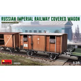   MiniArt Russian Imperial Railway Covered Wagon – 1:35 vasúti jármű makett