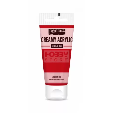 Pentart selyemfényű krémes akrilfesték-rúzspiros 200 ml 39004