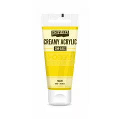   Pentart selyemfényű krémes akrilfesték-sárga 200 ml 39005