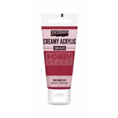   Pentart selyemfényű krémes akrilfesték-meggypiros 200 ml 39008
