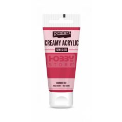   Pentart selyemfényű krémes akrilfesték-kárminvörös 200 ml 39013