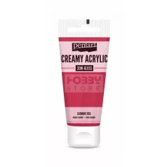   Pentart selyemfényű krémes akrilfesték-kárminvörös 200 ml 39013