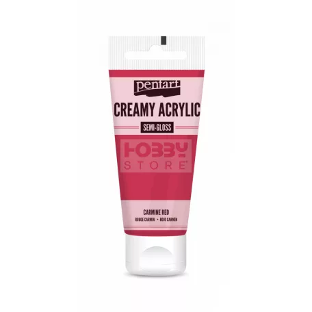 Pentart selyemfényű krémes akrilfesték-kárminvörös 200 ml 39013