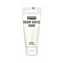 Pentart Krémes akrilfesték metál 200 ml fehérarany 39023
