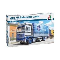  Italeri VOLVO F16 Globetrotter Canvas Truck with elevator 1:24 autó makett 3945IT