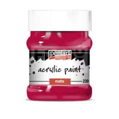   Pentart Matt kárminpiros színű akrilfesték - hobbi festék 230 ml 3949