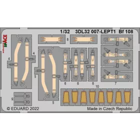   Eduard Accessories Bf 108 SPACE 1/32 - SPACE 3D cockpit-részletező készlet