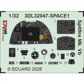   Eduard Accessories Spitfire Mk.Vb SPACE for Kotare - SPACE 3D cockpit-részletező készlet