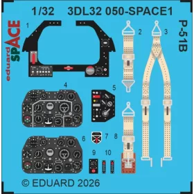   Eduard Accessories P-51B SPACE for Eduard - SPACE 3D cockpit-részletező készlet