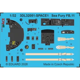   Eduard Accessories Sea Fury FB.11 SPACE for DBMK - SPACE 3D cockpit-részletező készlet