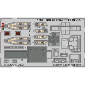   Eduard Accessories OH-13 SPACE 1/48 - SPACE 3D cockpit-részletező készlet