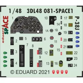   Eduard Accessories P-38J SPACE - SPACE 3D cockpit-részletező készlet