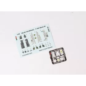   Eduard Accessories F-16C Block 42 till 2005 SPACE 1/48 for KINETIC - SPACE 3D cockpit-részletező készlet