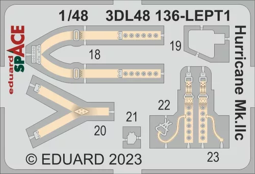 Eduard Accessories Hurricane Mk.IIc SPACE 1/48 ARMA HOBBY - SPACE 3D cockpit-részletező készlet