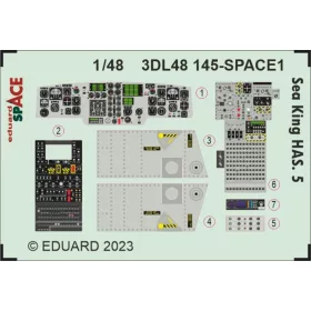   Eduard Accessories Sea King HAS.5 SPACE 1/48 AIRFIX - SPACE 3D cockpit-részletező készlet