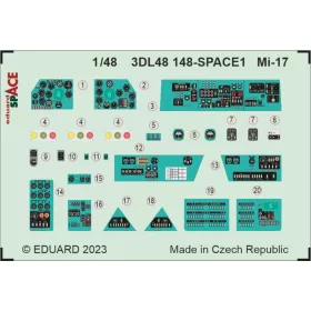   Eduard Accessories Mi-17 SPACE 1/48 - SPACE 3D cockpit-részletező készlet