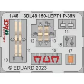  Eduard Accessories P-39N SPACE 1/48 - SPACE 3D cockpit-részletező készlet
