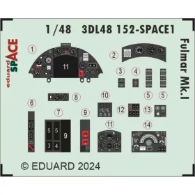   Eduard Accessories Fulmar Mk.I SPACE 1/48 - SPACE 3D cockpit-részletező készlet