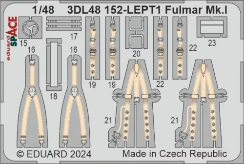 Eduard Accessories Fulmar Mk.I SPACE 1/48 - SPACE 3D cockpit-részletező készlet