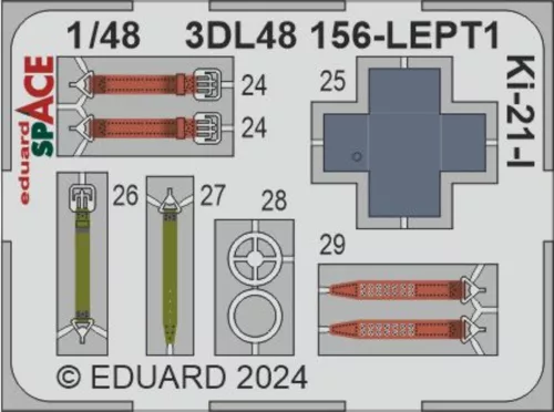 Eduard Accessories Ki-21-I SPACE 1/48 ICM - SPACE 3D cockpit-részletező készlet