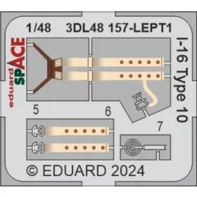   Eduard Accessories I-16 Type 10 SPACE 1/48 EDUARD - SPACE 3D cockpit-részletező készlet