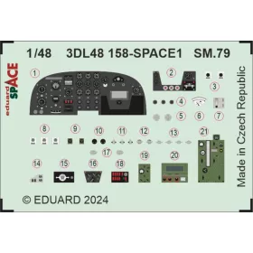   Eduard Accessories SM.79 SPACE 1/48 EDUARD - SPACE 3D cockpit-részletező készlet