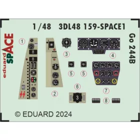   Eduard Accessories Go 244B SPACE 1/48 ICM - SPACE 3D cockpit-részletező készlet