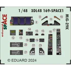   Eduard Accessories MiG-29K SPACE 1/48 HOBBY BOSS - SPACE 3D cockpit-részletező készlet