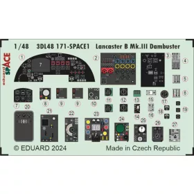   Eduard Accessories Lancaster B Mk.III Dambuster SPACE 1/48 HKM - SPACE 3D cockpit-részletező készlet