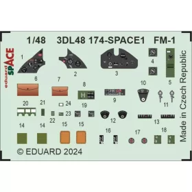   Eduard Accessories FM-1 SPACE TAMIYA - SPACE 3D cockpit-részletező készlet