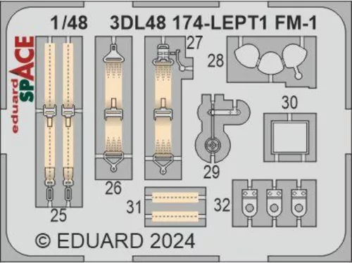 Eduard Accessories FM-1 SPACE TAMIYA - SPACE 3D cockpit-részletező készlet