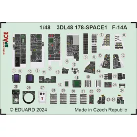   Eduard Accessories F-14A SPACE  GREAT WALL HOBBY - SPACE 3D cockpit-részletező készlet