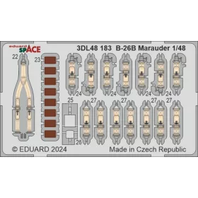   Eduard Accessories B-26B Marauder SPACE  ICM - SPACE 3D cockpit-részletező készlet