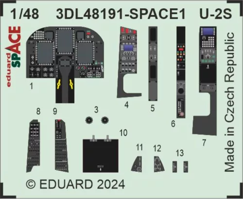 Eduard Accessories U-2S SPACE - SPACE 3D cockpit-részletező készlet