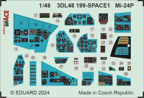 Eduard Accessories Mi-24P SPACE - SPACE 3D cockpit-részletező készlet