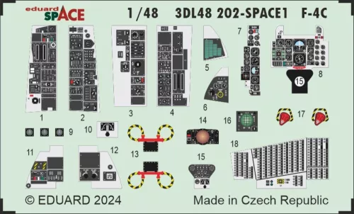 Eduard Accessories F-4C SPACE - SPACE 3D cockpit-részletező készlet