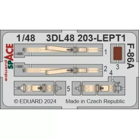   Eduard Accessories F-86A SPACE  CLEAR PROP - SPACE 3D cockpit-részletező készlet