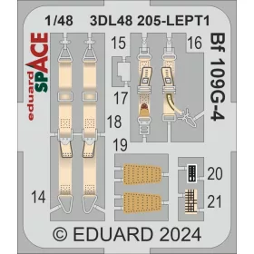  Eduard Accessories Bf 109G-4 SPACE  EDUARD - SPACE 3D cockpit-részletező készlet