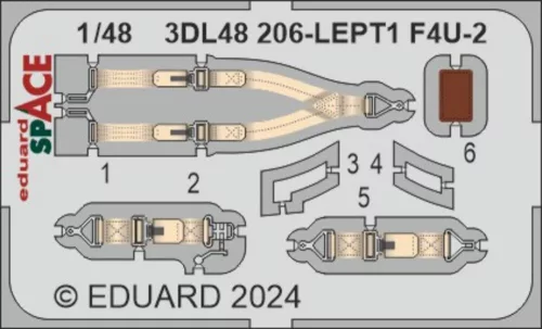 Eduard Accessories F4U-2 SPACE  HOBBY BOSS - SPACE 3D cockpit-részletező készlet