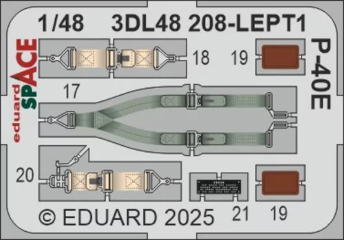 Eduard Accessories P-40E SPACE  EDUARD - SPACE 3D cockpit-részletező készlet
