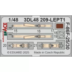   Eduard Accessories F-86F-25/30 SPACE  AIRFIX - SPACE 3D cockpit-részletező készlet