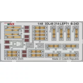   Eduard Accessories B-24D SPACE  HOBBY BOSS - SPACE 3D cockpit-részletező készlet