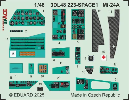 Eduard Accessories Mi-24A SPACE  TRUMPETER - SPACE 3D cockpit-részletező készlet