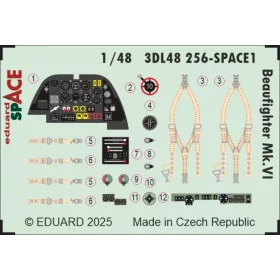   Eduard Accessories Beaufighter Mk.VI SPACE for Revell - SPACE 3D cockpit-részletező készlet