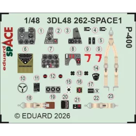   Eduard Accessories P-400 SPACE for Arma Hobby - SPACE 3D cockpit-részletező készlet