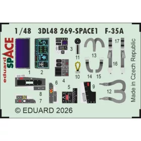   Eduard Accessories F-35A SPACE for Italeri - SPACE 3D cockpit-részletező készlet